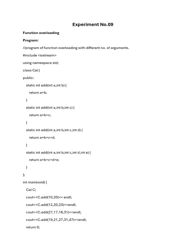 Experiment No 09 | PDF