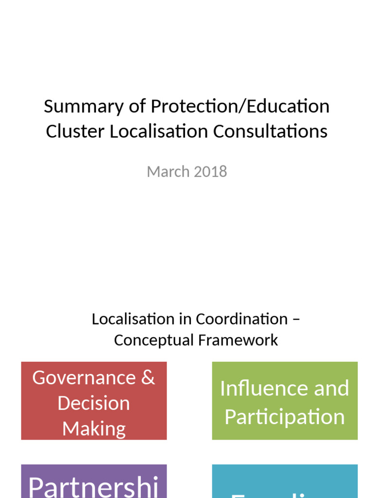 Localisation Strategies in Humanitarian Clusters | PDF | Governance ...