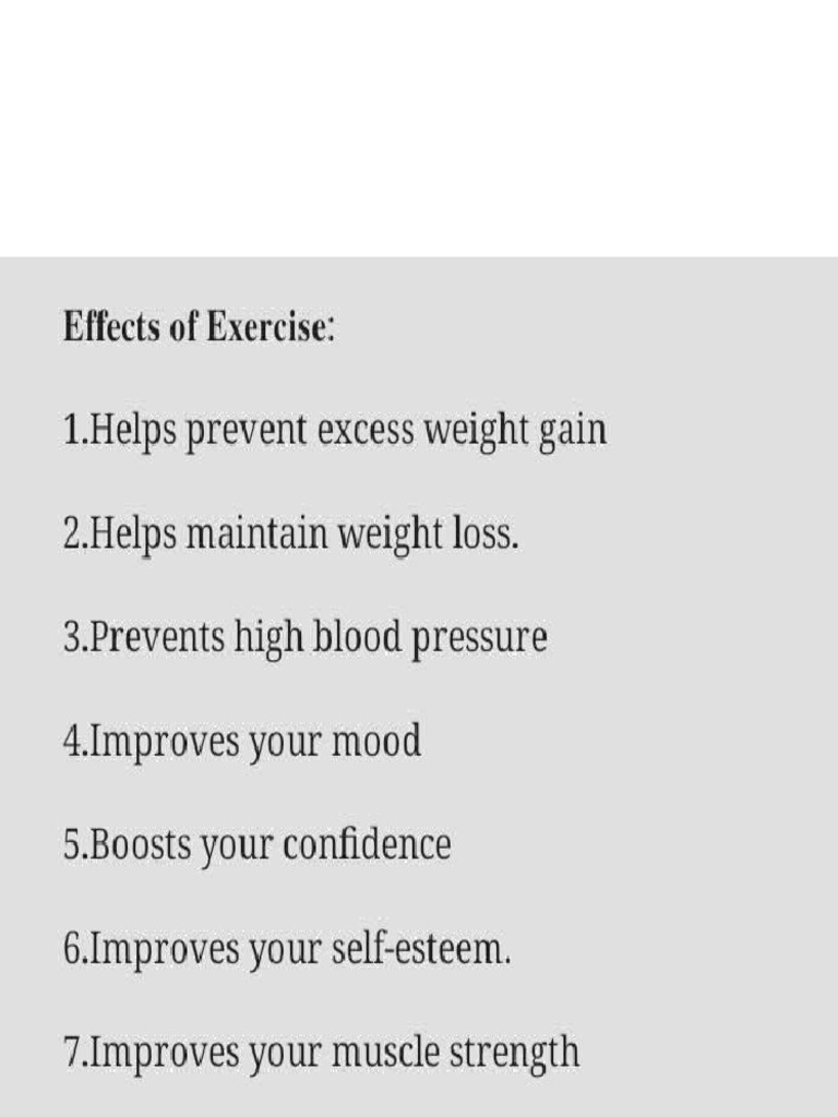 Effects of Exercise | PDF
