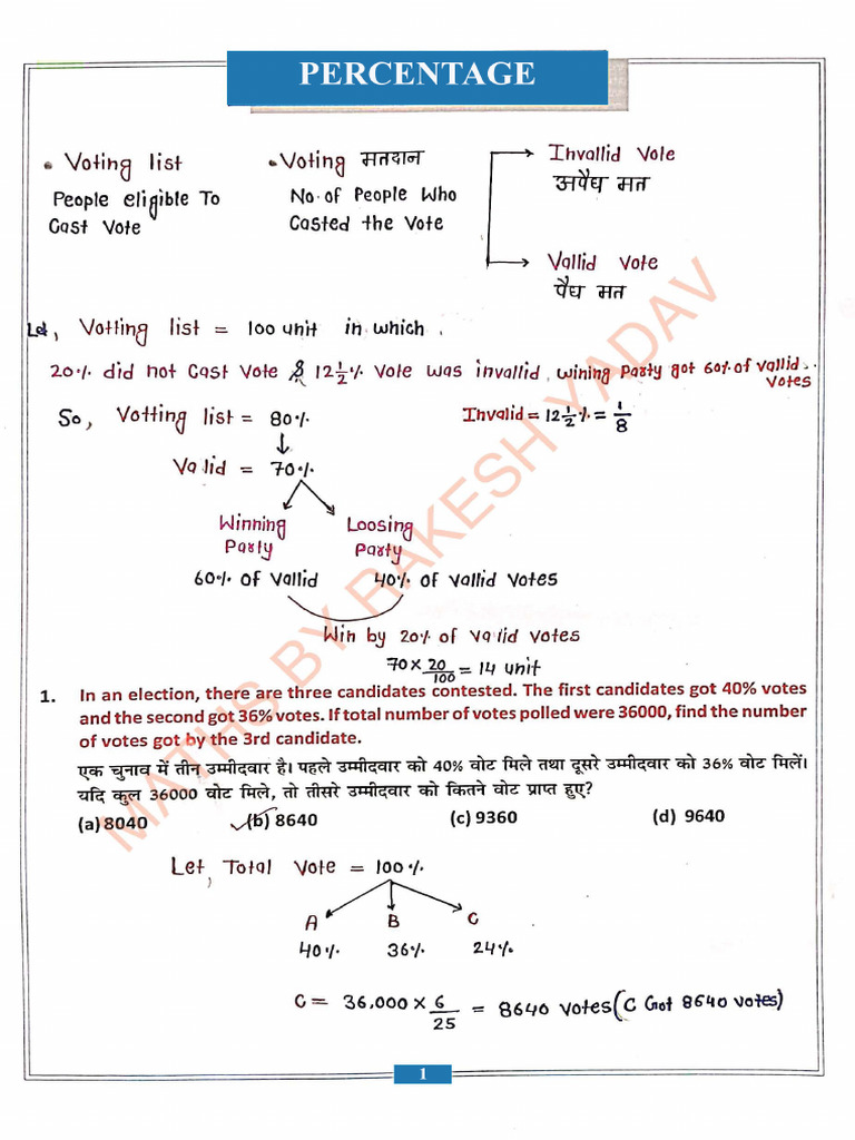 Percentage Notes 03-01 | PDF