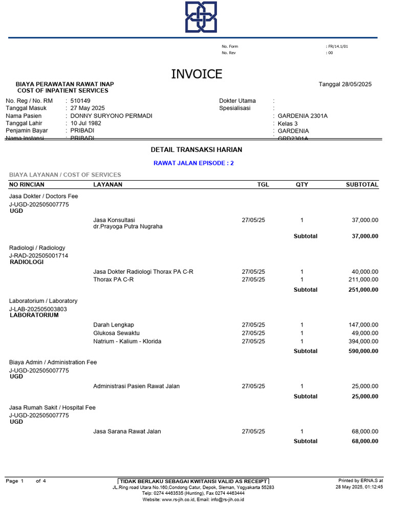 Daily Bill 510149 3 | PDF