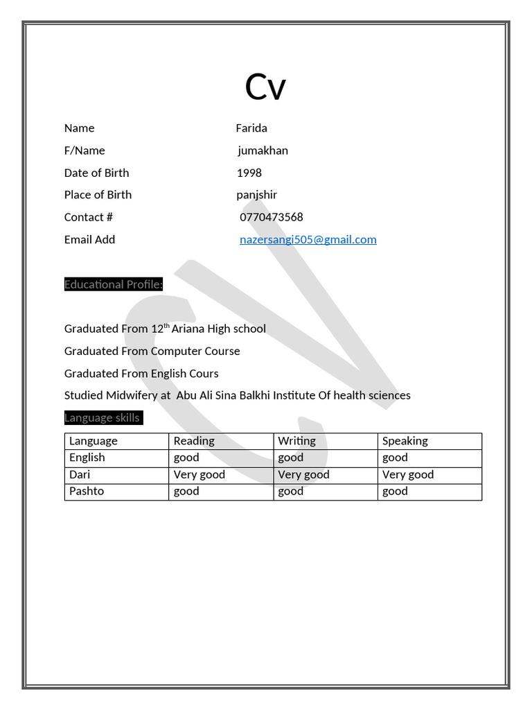 Educational Profile | PDF