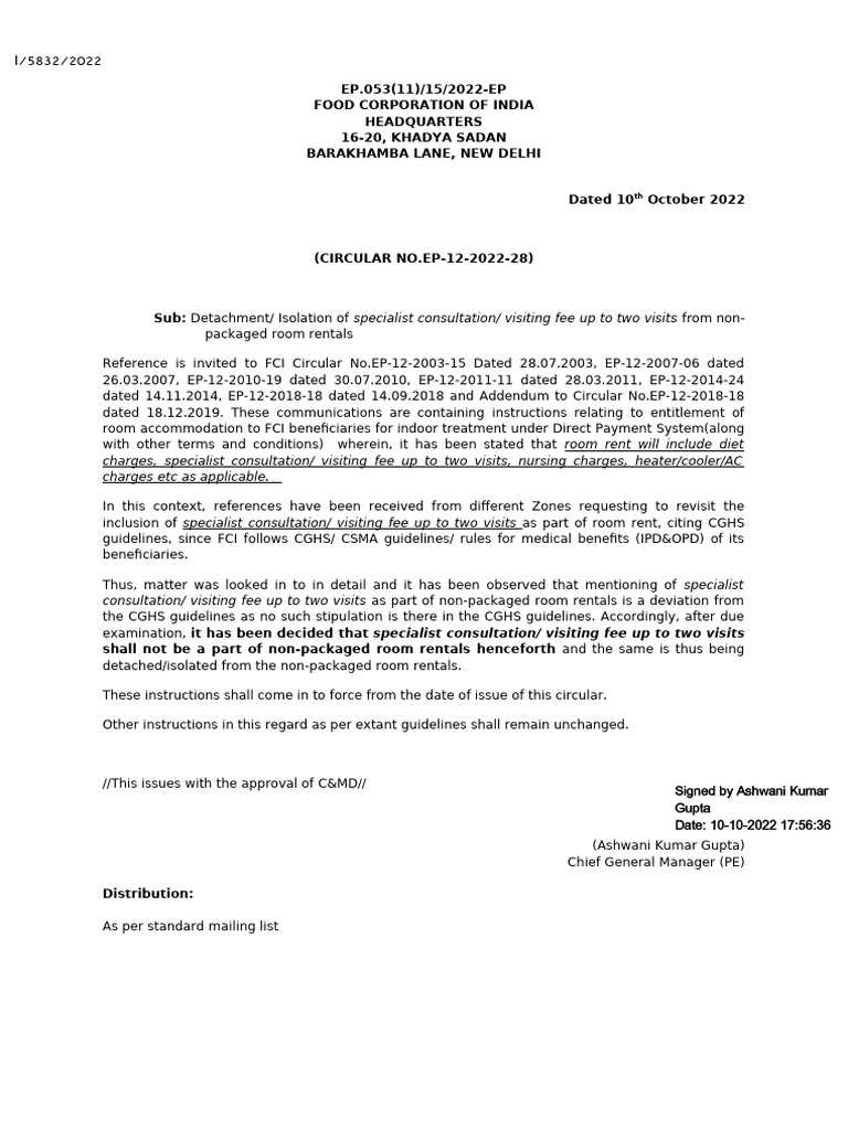 Circular Dated 10 Oct 2022 | PDF