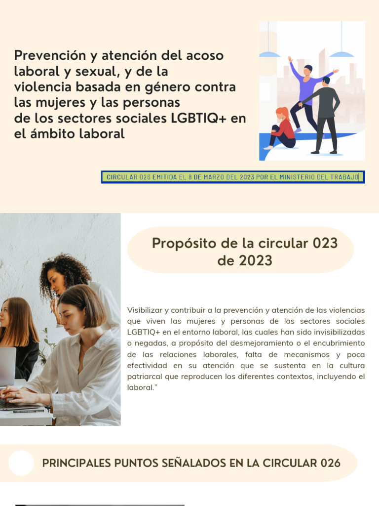 Prevencion Acoso Sexual y Laboral Circular 026 de 2023 | PDF | Acoso ...
