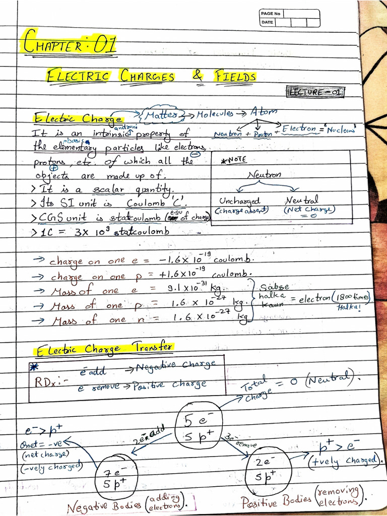 Physics Notes of Ch1 | PDF