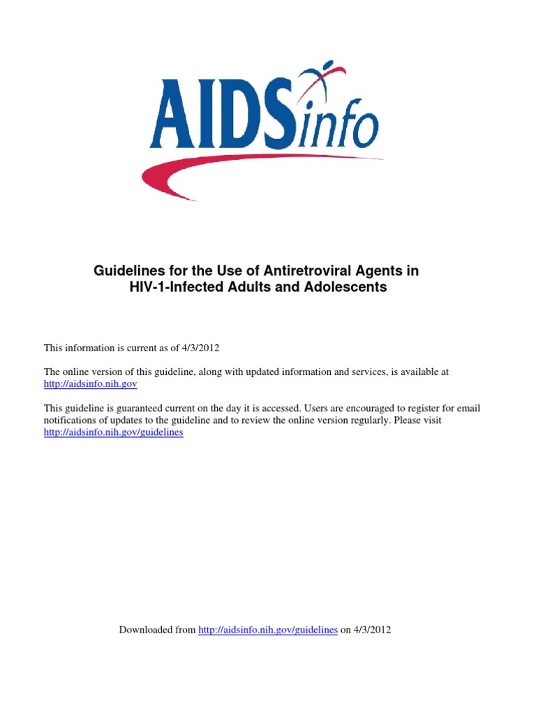 Guidelines for the Use of Antiretroviral Agents in HIV-1-Infected ...