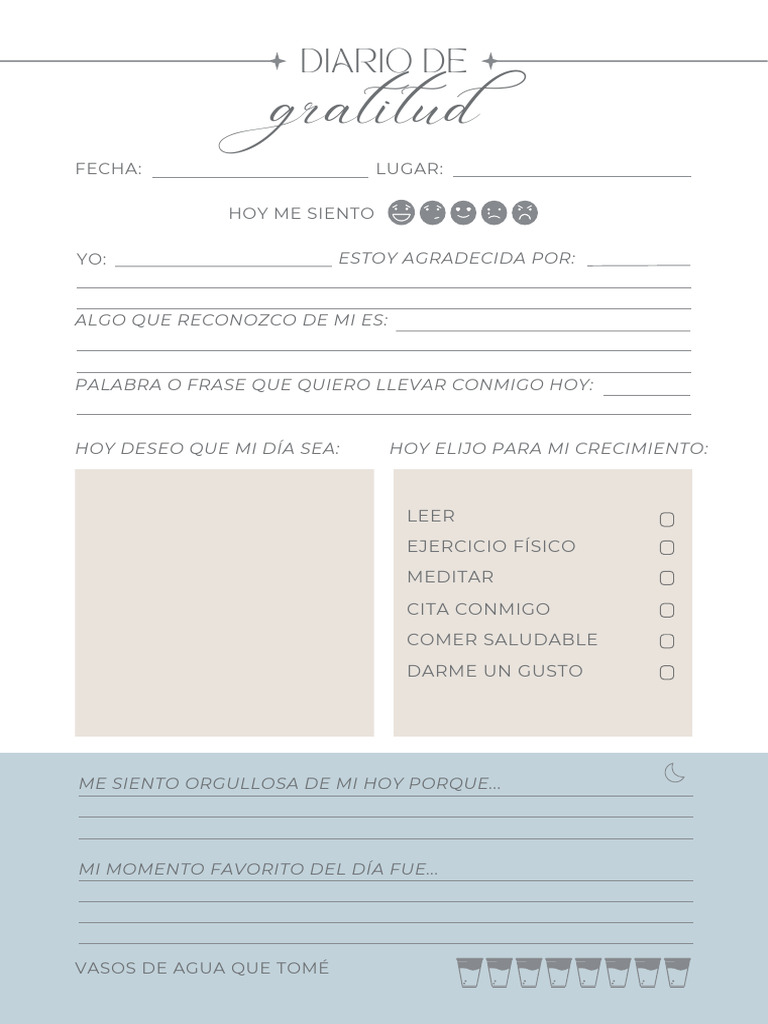 Diario de Gratitud y Crecimiento Personal | PDF