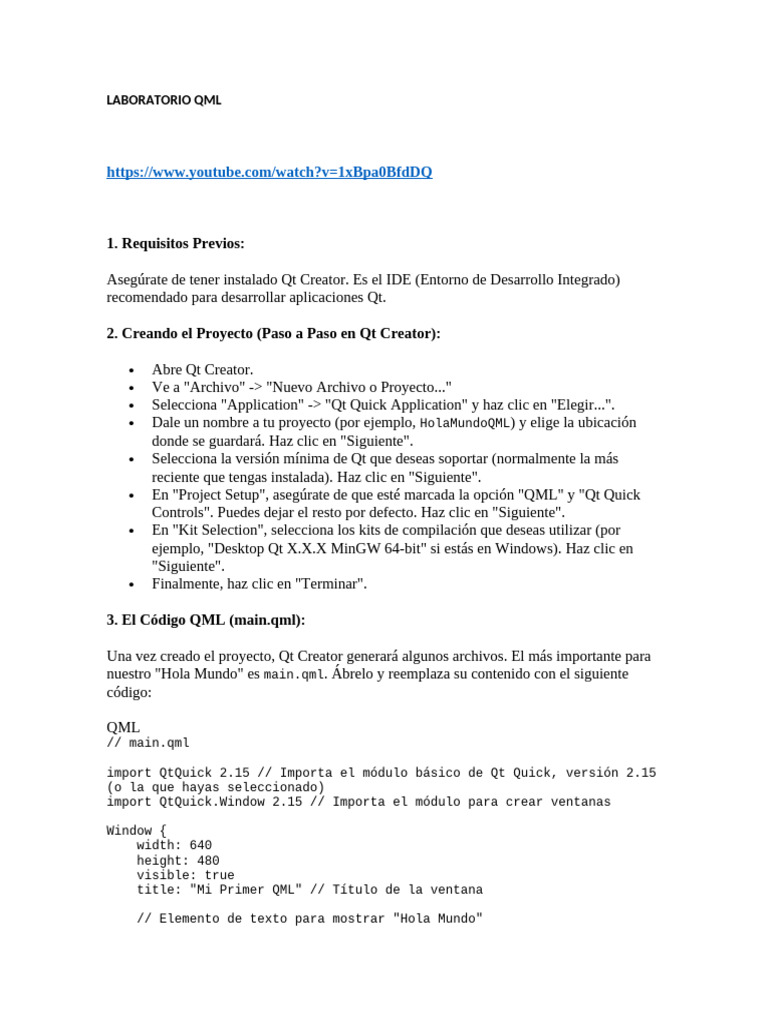Introducción a QML en Qt Creator | PDF | Ventana (informática) | Botón ...