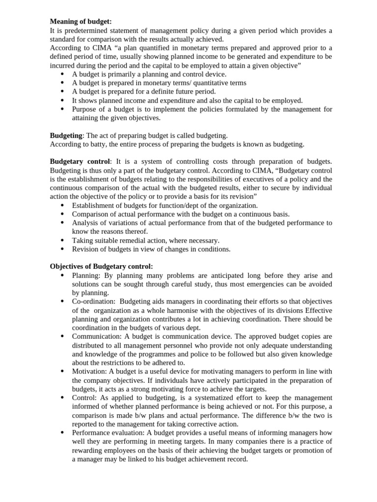 Unit 3 | PDF | Budget | Expense