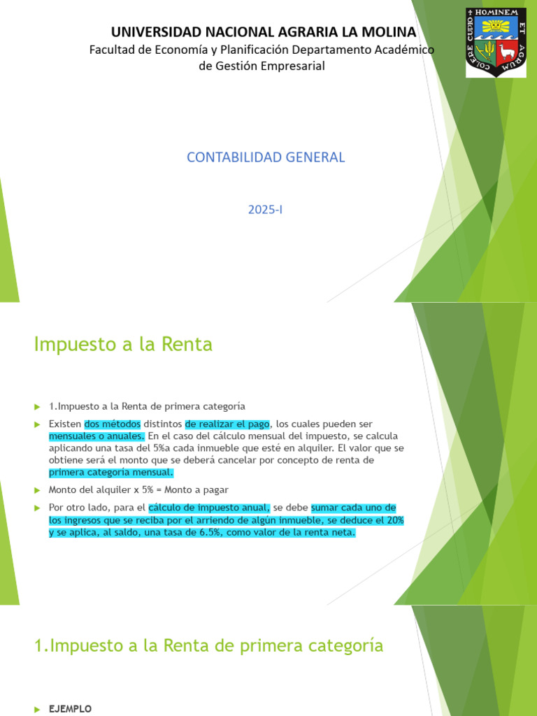 Impuesto a la Renta 2025: Categorías y Cálculos | PDF | Impuestos ...