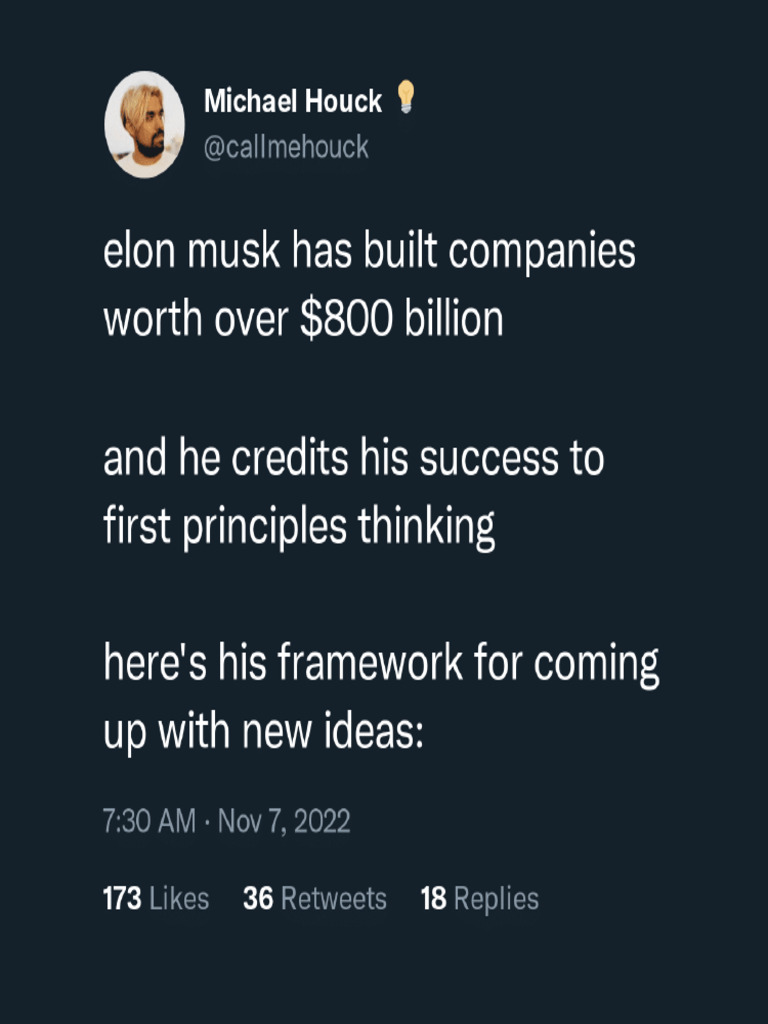 First Principles Elon Musk | PDF