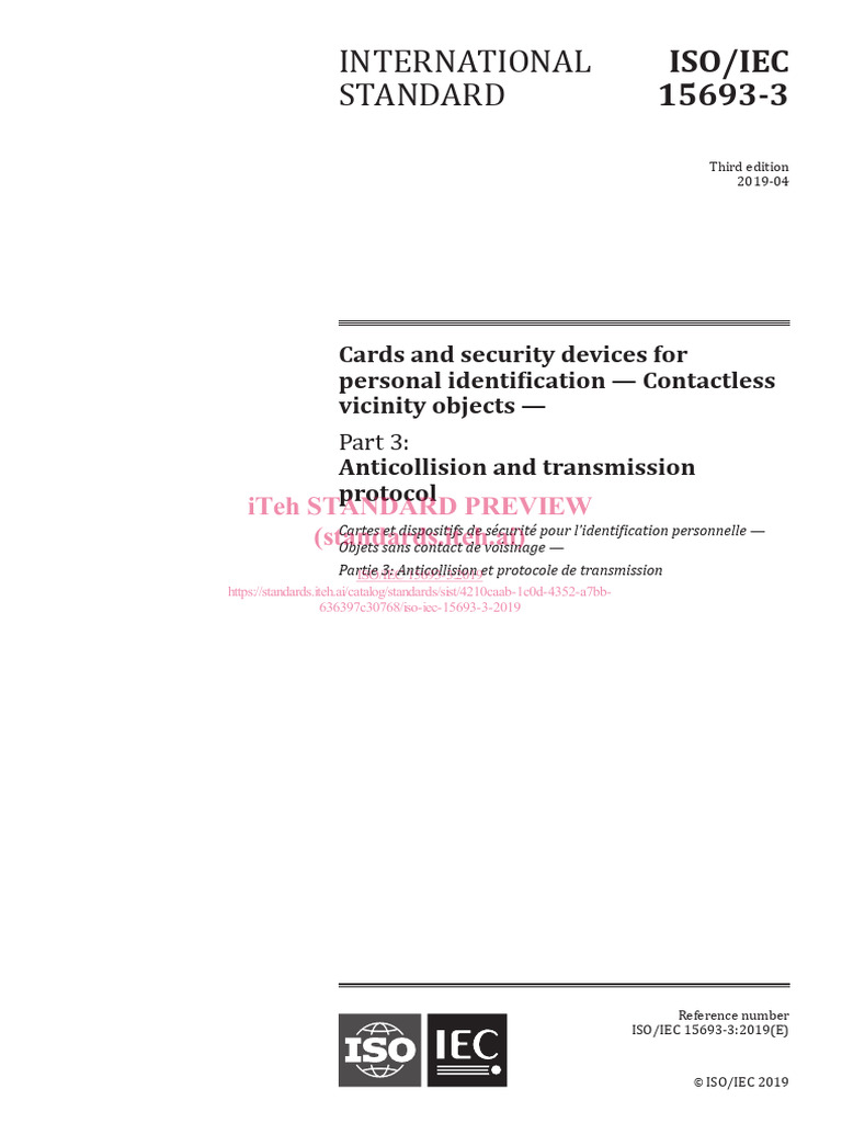 ISO/IEC 15693-3: Anticollision Protocol | PDF | Computing