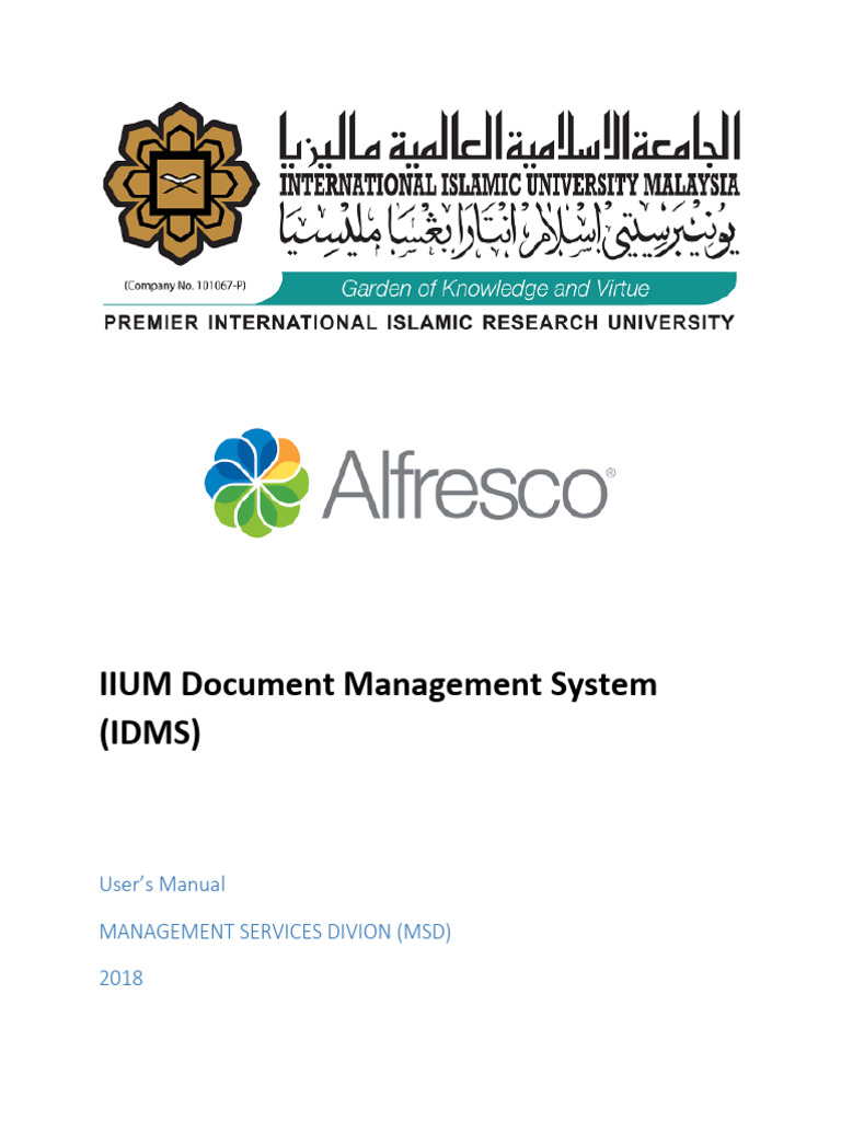 Alfresco User Manual for IDMS | PDF | Computer File | Button (Computing)