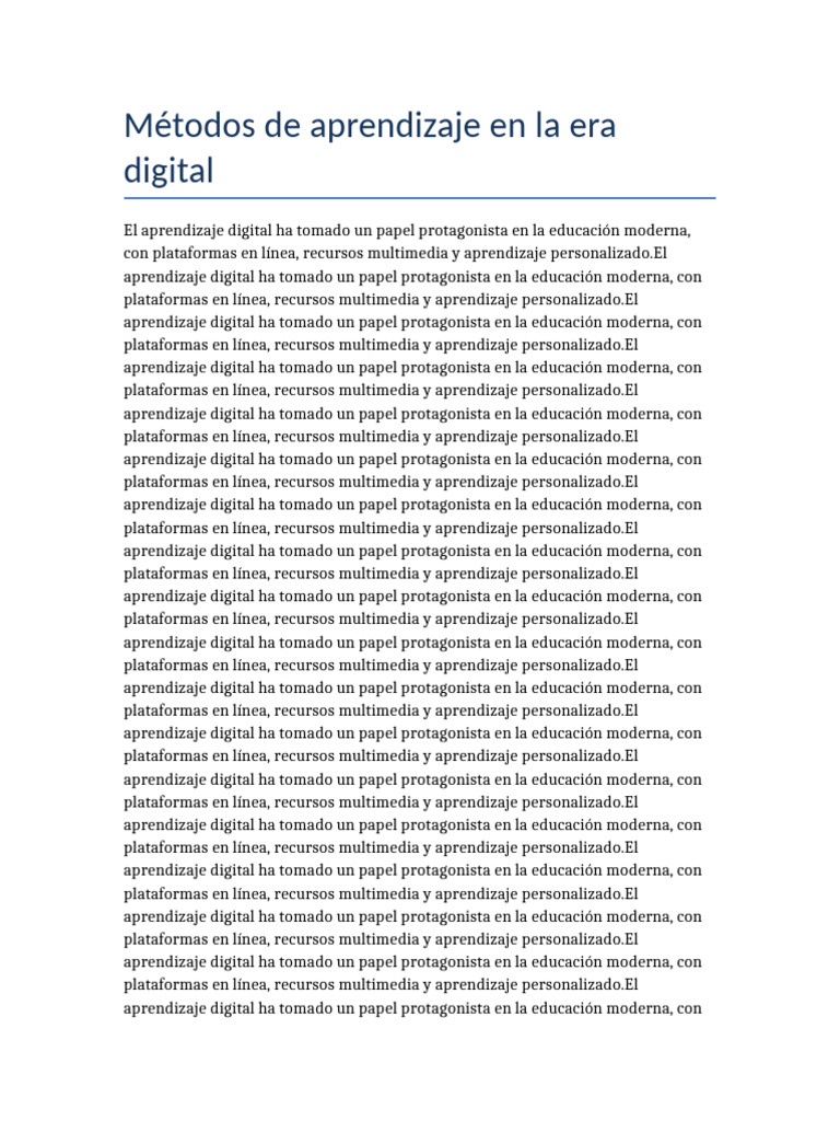 Métodos de aprendizaje digital actuales | PDF | Multimedia | Tecnologia ...