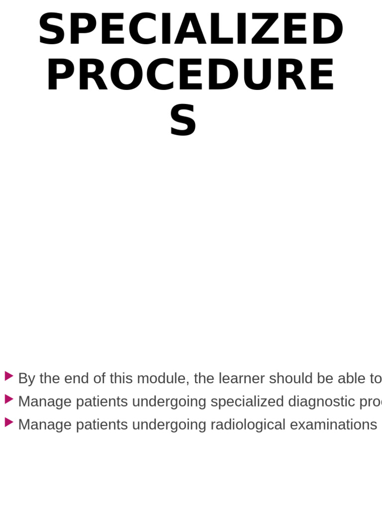 Specialized Procedures | PDF | Cerebrospinal Fluid | Meningitis