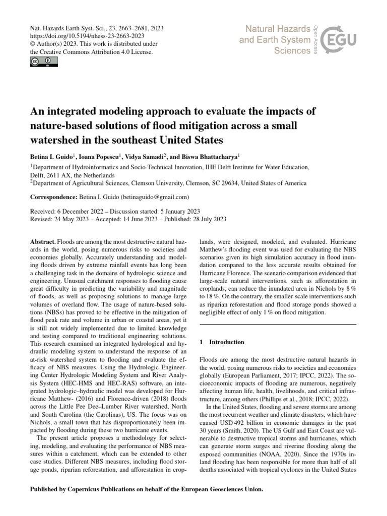 An Integrated Modeling Approach To Evaluate The Impacts of | PDF ...