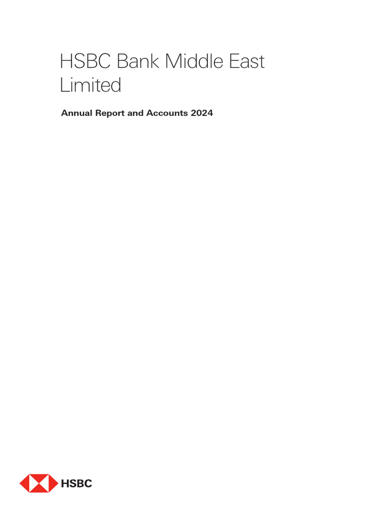 HSBC Bank Middle East Annual Report 2024 | PDF | Audit | Going Concern