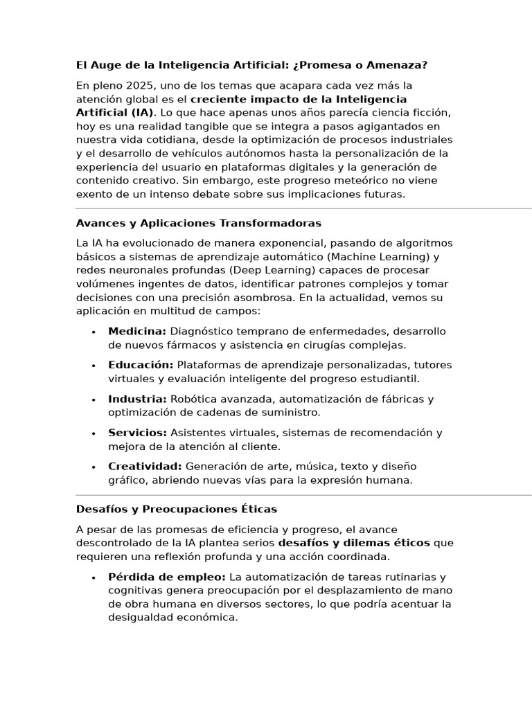 El Auge de La Inteligencia Artificial | PDF | Inteligencia artificial ...