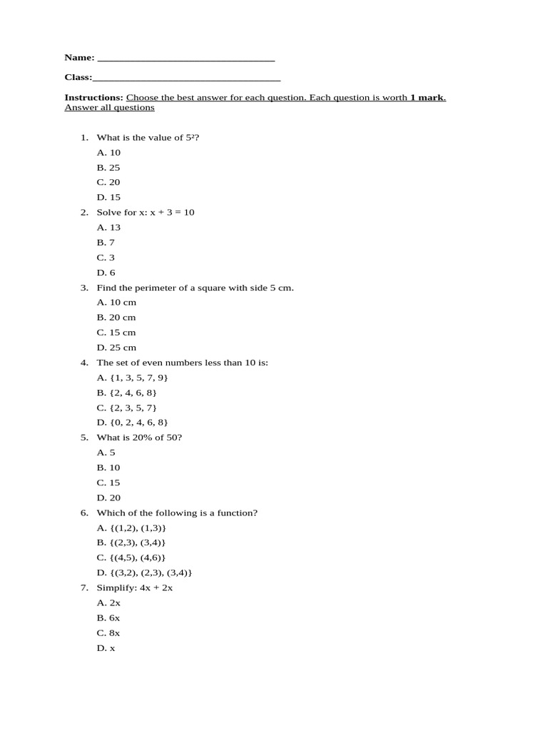 Grade 9 Math Final Exam Paper | PDF | Area | Mathematics