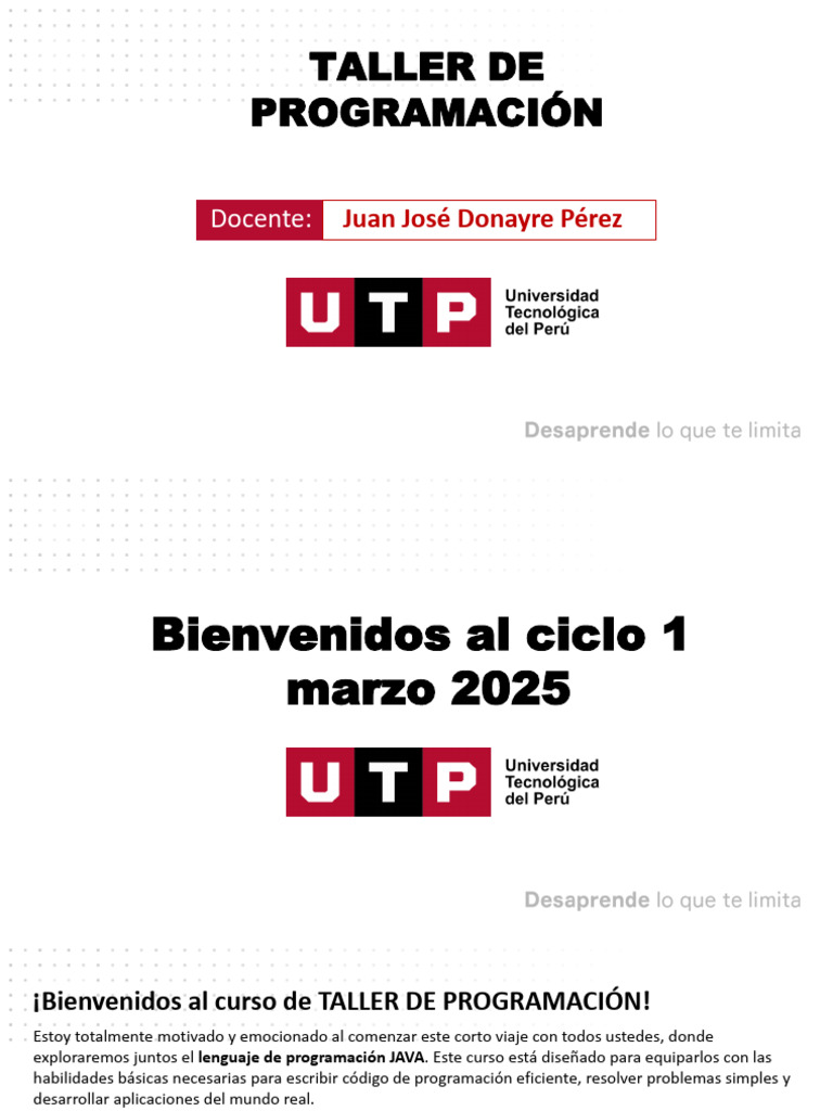 Taller de Programación en Java 2025 | PDF | Programa de computadora ...