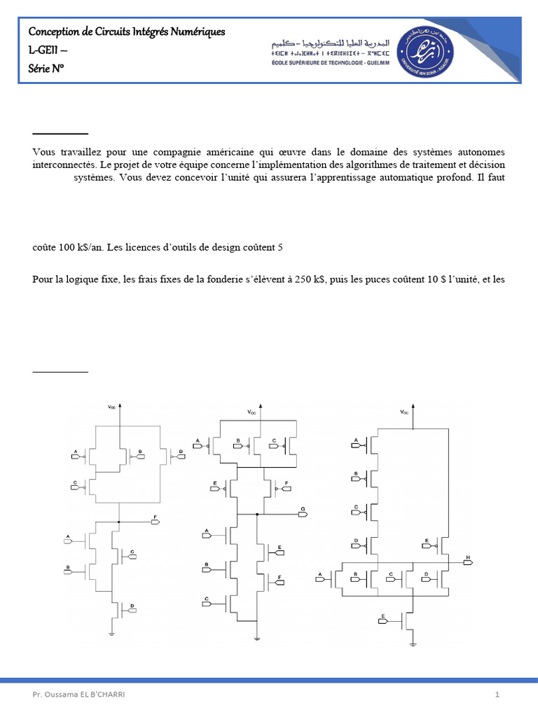Rentabilité des Circuits Intégrés Numériques | PDF | Circuit intégré | CMOS