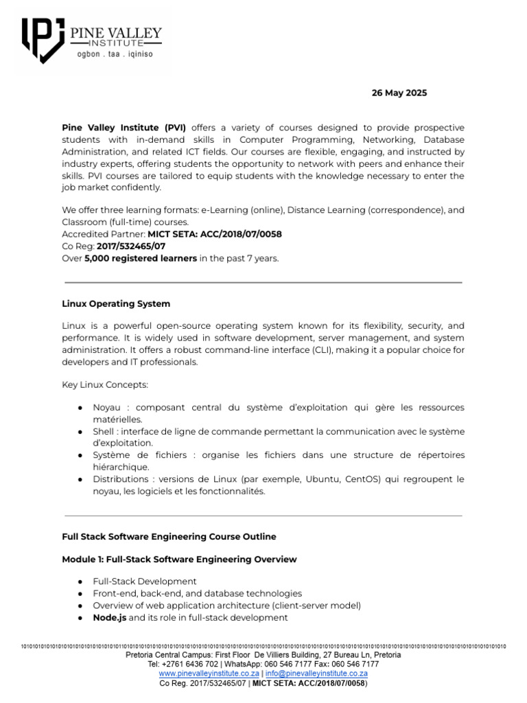Full-Stack Software Engineering Course | PDF | Computing | Software ...