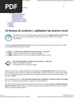 Download 14 Formas de Acelerar y Optimizar Tus Macros Excel _ TodoExcel by CH4N4P0P4 SN87828663 doc pdf