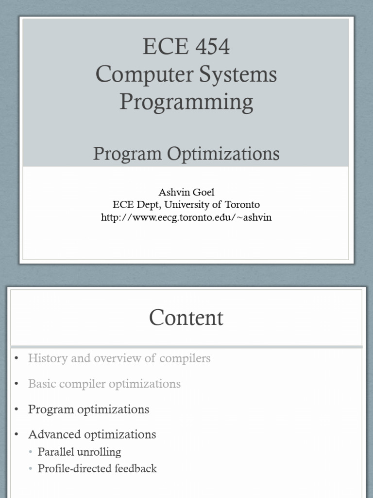 Compiler Optimizations in C Programming | PDF | Integer (Computer ...