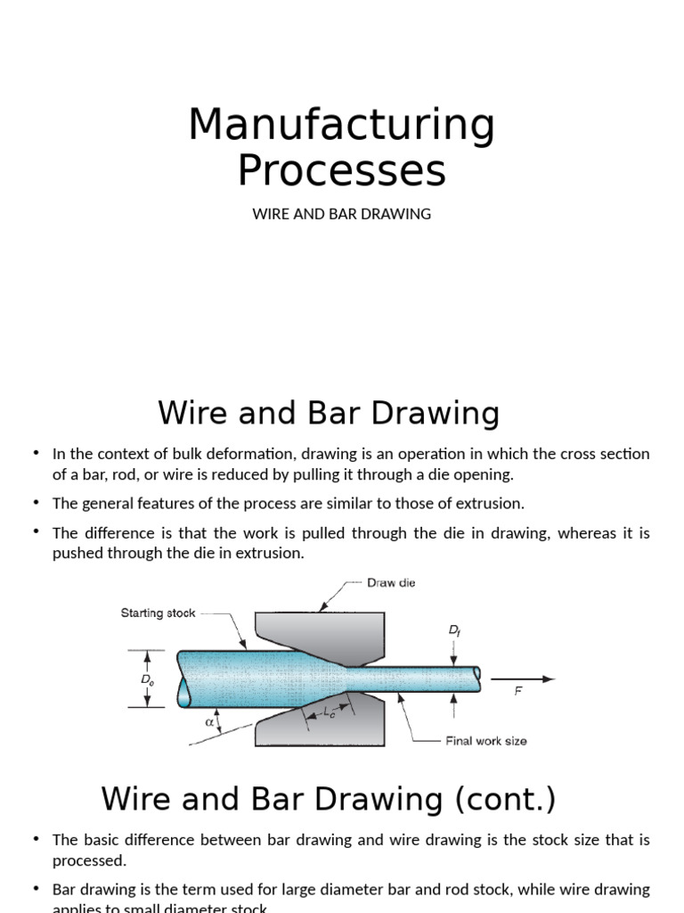 Wire and Bar Drawing Processes Explained | PDF | Wire | Pipe (Fluid ...