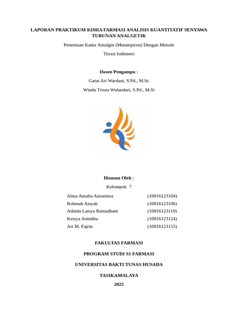 Analisis Kadar Antalgin dengan Titrasi | PDF