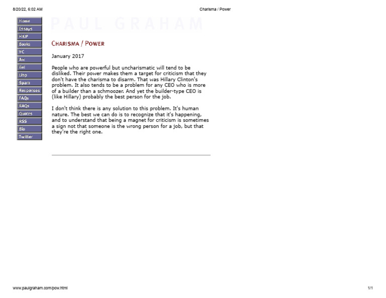 Charisma vs. Power in Leadership | PDF
