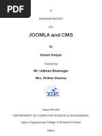 Download Seminar Report on Joomla by Ashish Katiyar SN87830080 doc pdf
