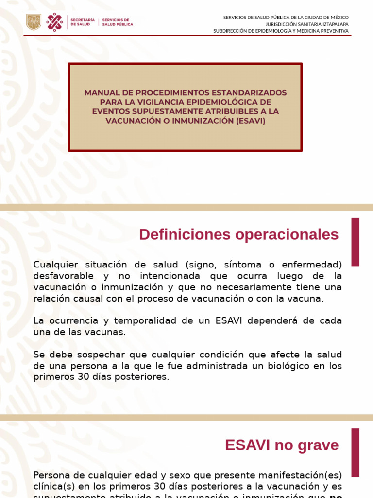 Protocolo de Notificación de ESAVI | PDF | Vacunación | Vacunas