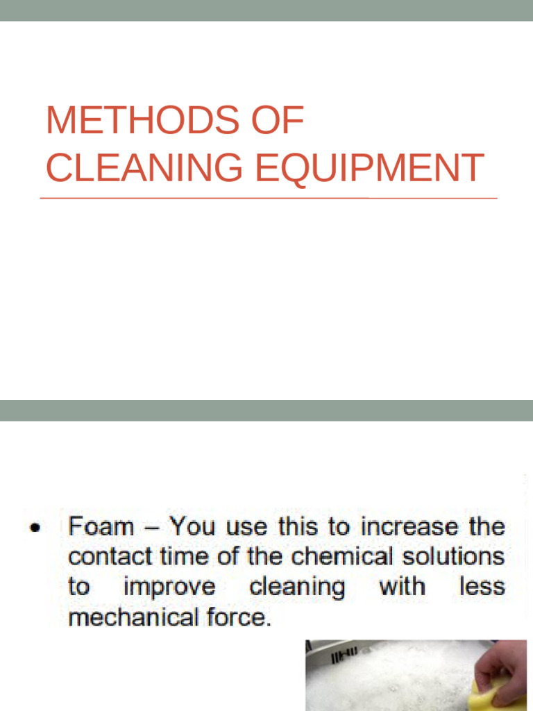 Equipment Cleaning Methods and Procedures | PDF | Soil | Water