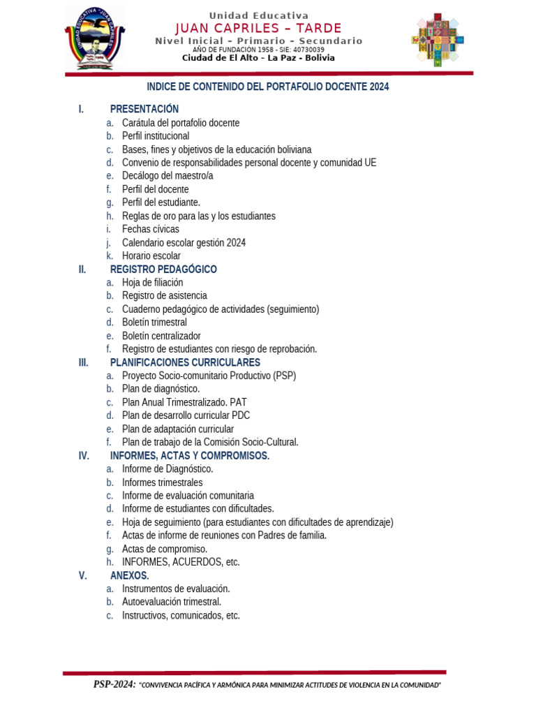 Portafolio Docente 2024 - Juan Capriles | PDF