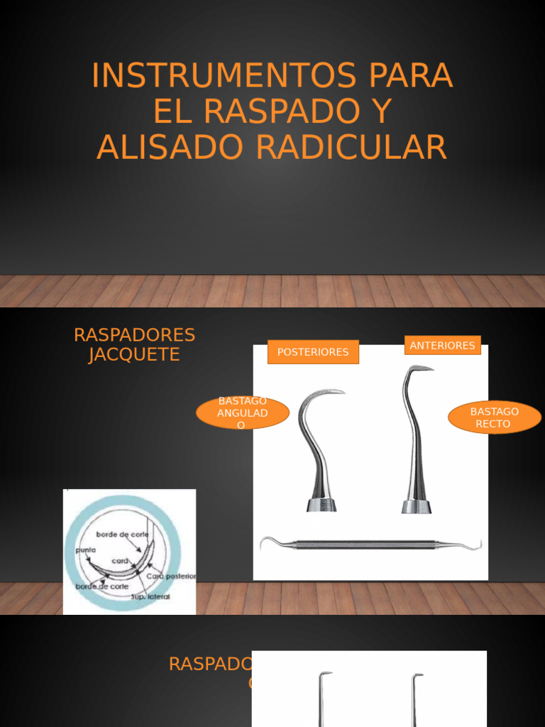 Instrumentos para Raspado y Alisado Radicular | PDF