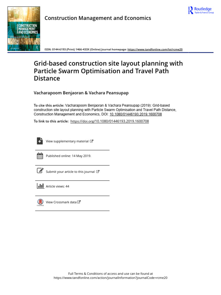 Optimized Construction Site Layout in Thailand | PDF | Mathematical ...