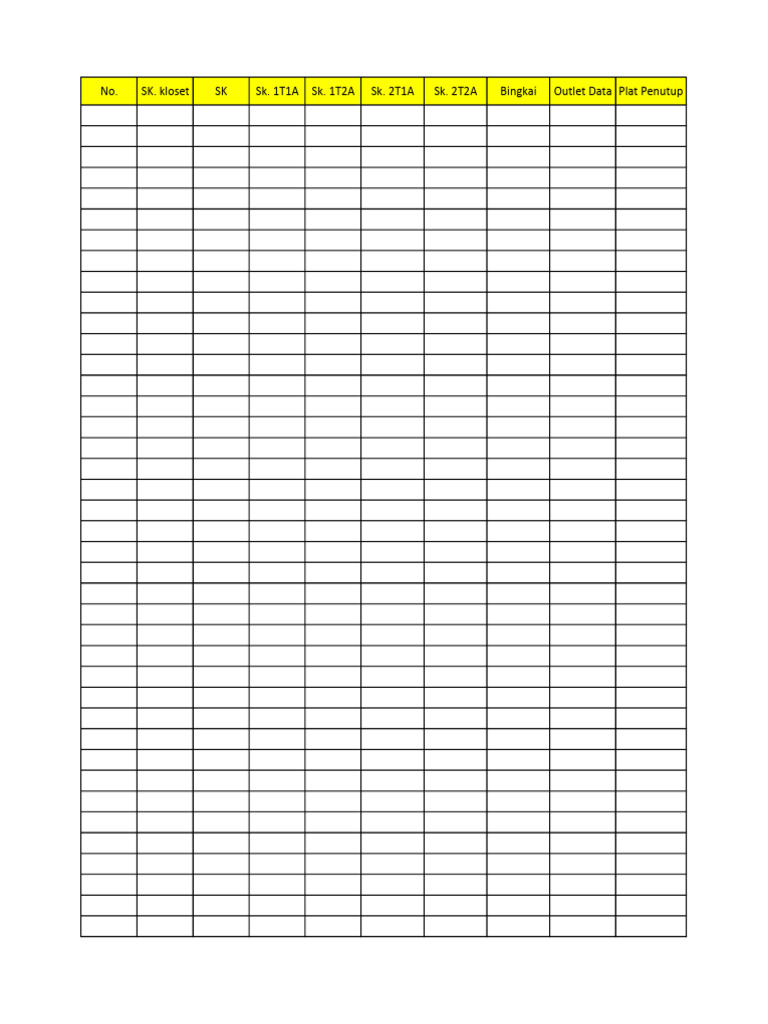 Tabel Print | PDF