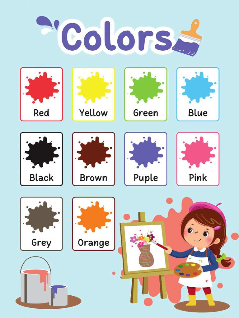 Colors Poster Colorful Simple and Cute Style | PDF