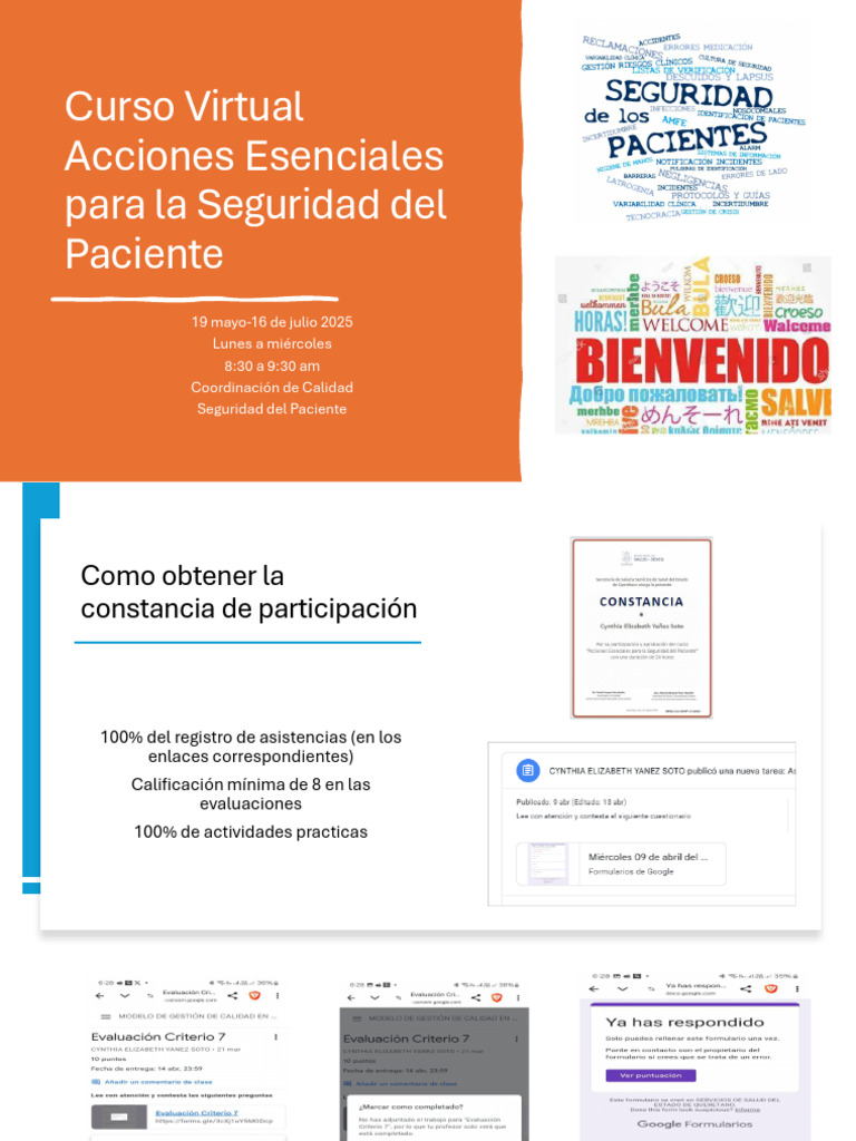 Curso Gratis: Seguridad del Paciente 2025 | PDF | Seguridad del ...
