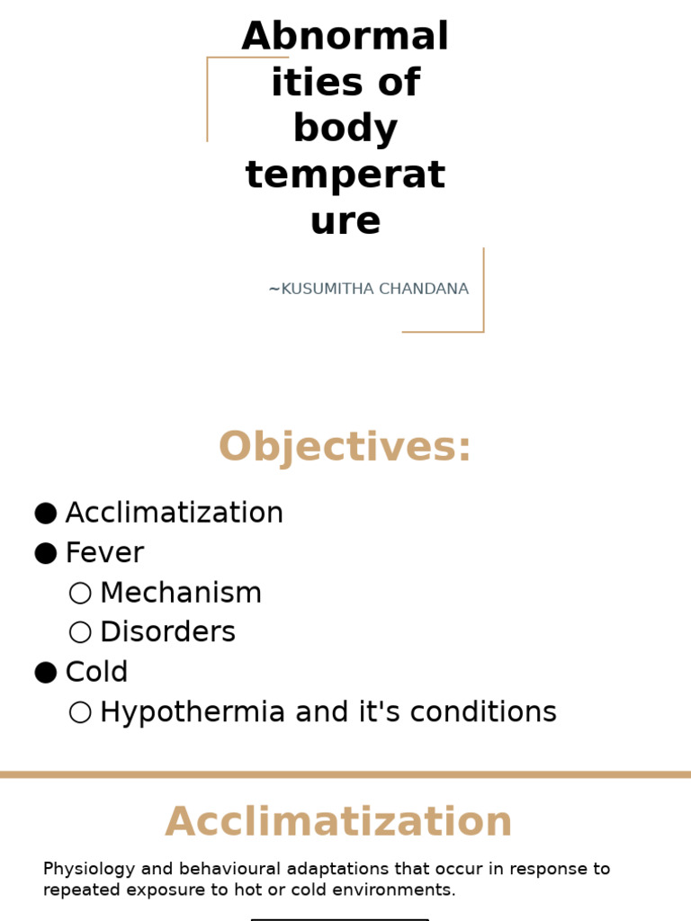 Abnormalities of Temperature Regulation | PDF | Fever | Hyperthermia