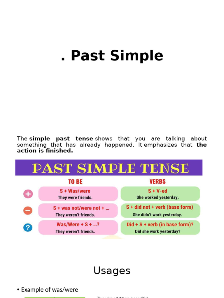 Understanding the Past Simple Tense | PDF | Linguistics | Grammar