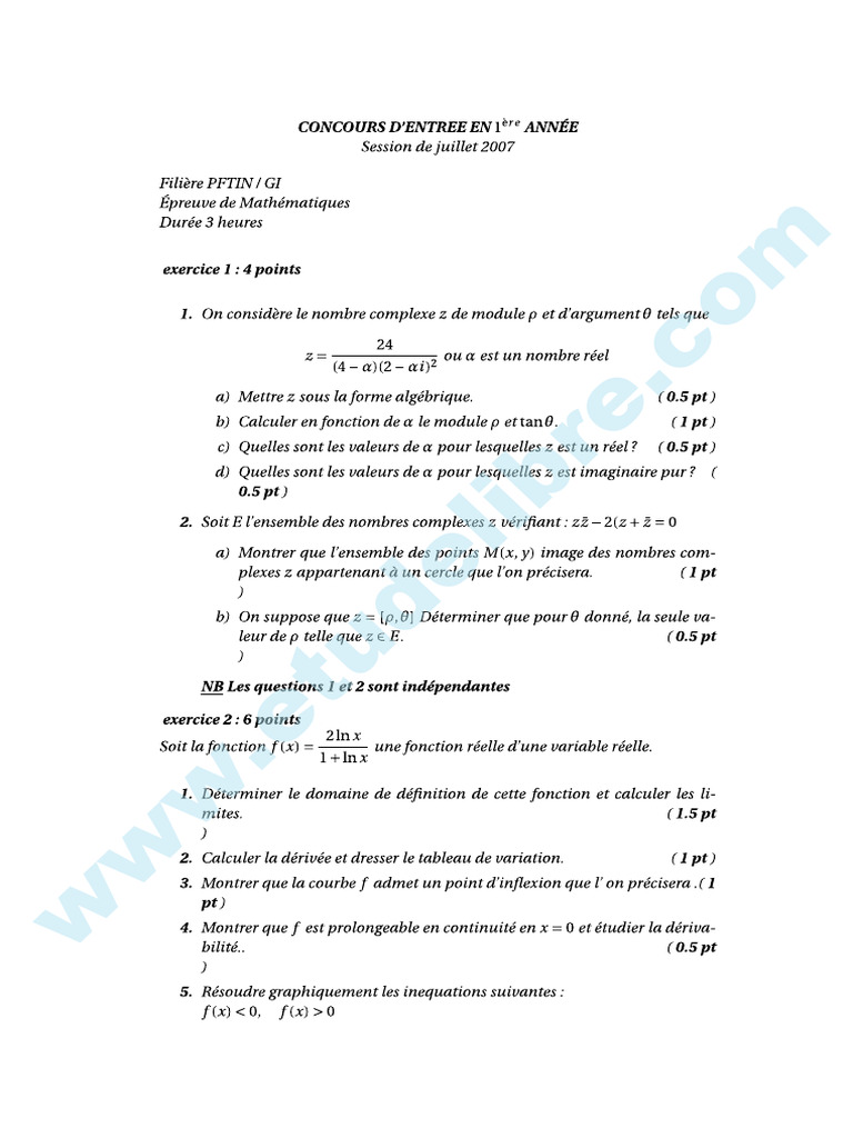 Math Iut Commun 2007 | PDF