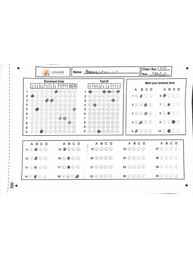 Volume 1 - Weekly Test 1 - Maths - 4A | PDF