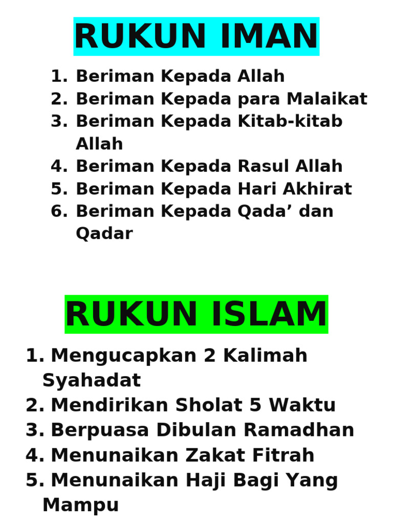Rukun Iman | PDF