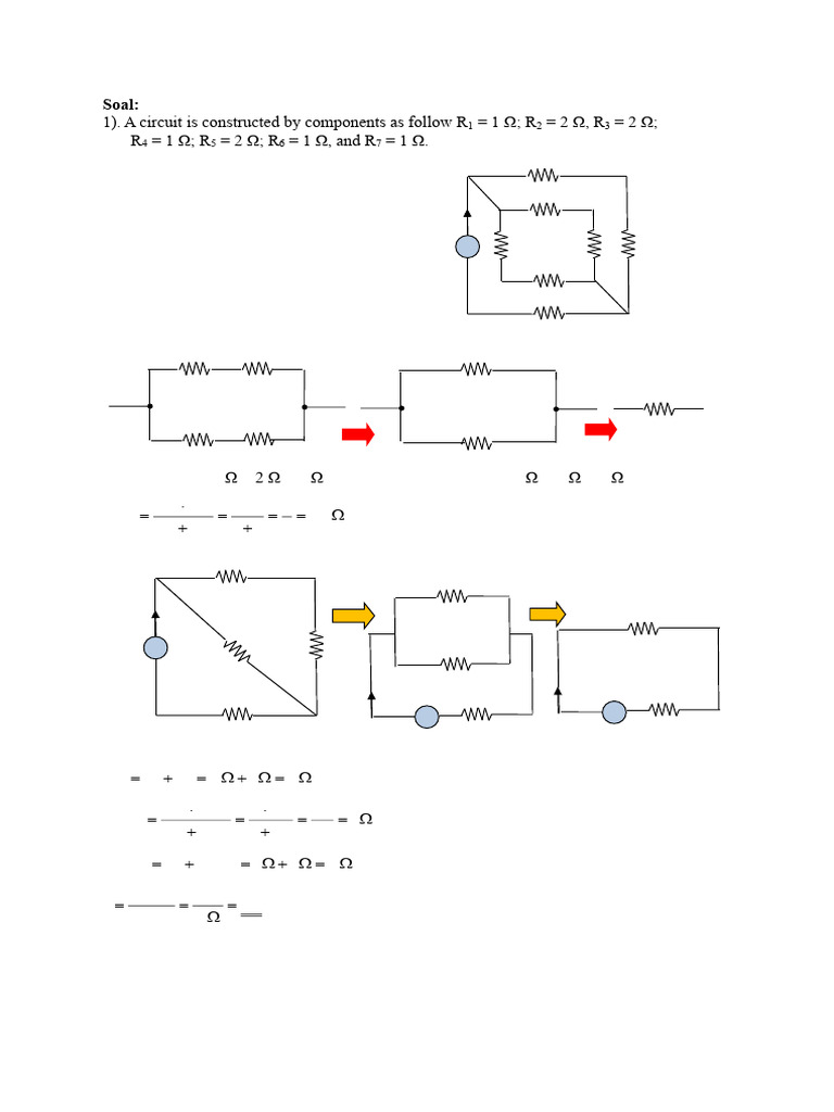 Circuit Current Calculation with Resistors | PDF