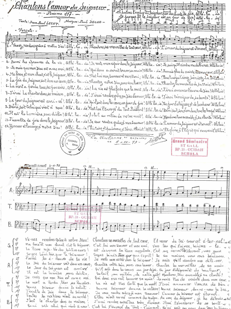 Chantons L Amour De Seigneur Pdf