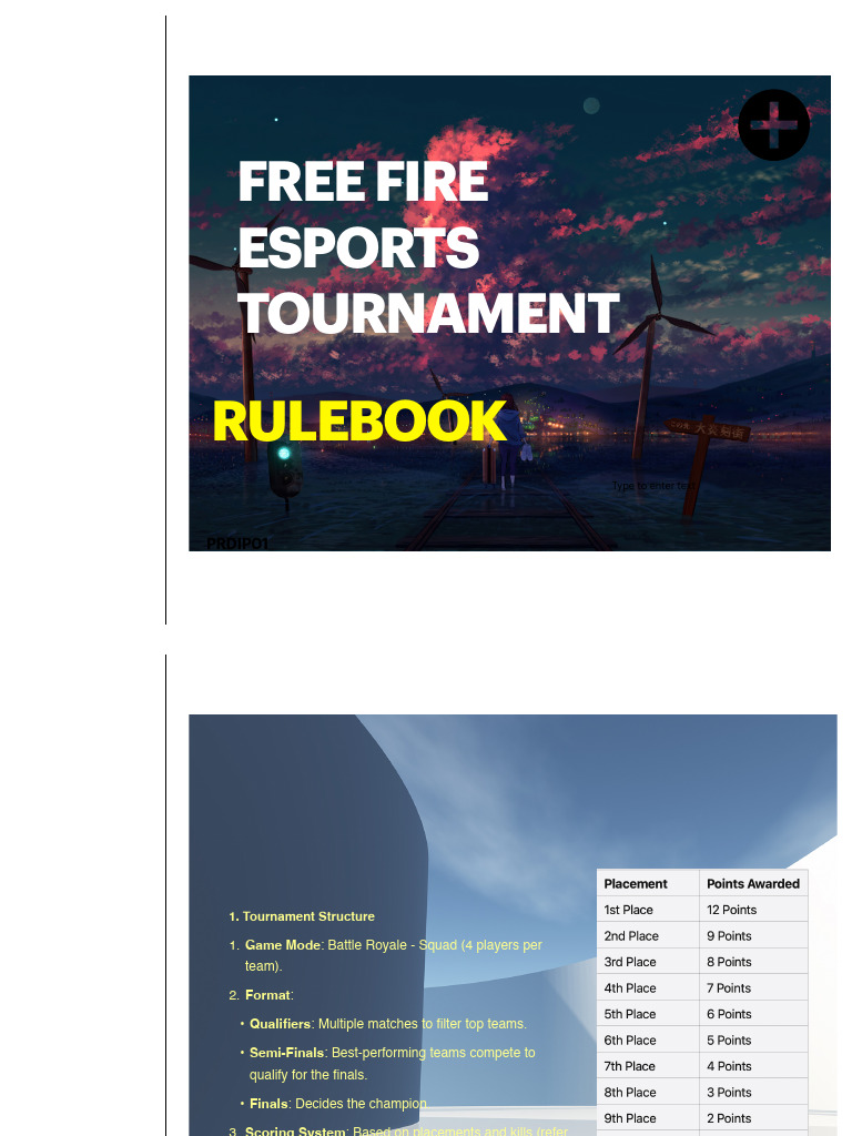 Free Fire Esports Tournament Rules | PDF