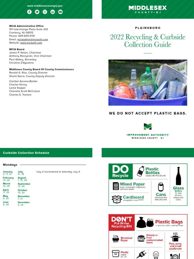 Eht Recycling Schedule 2022null