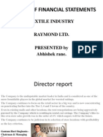 Analysis of Financial Statements: Textile Industry